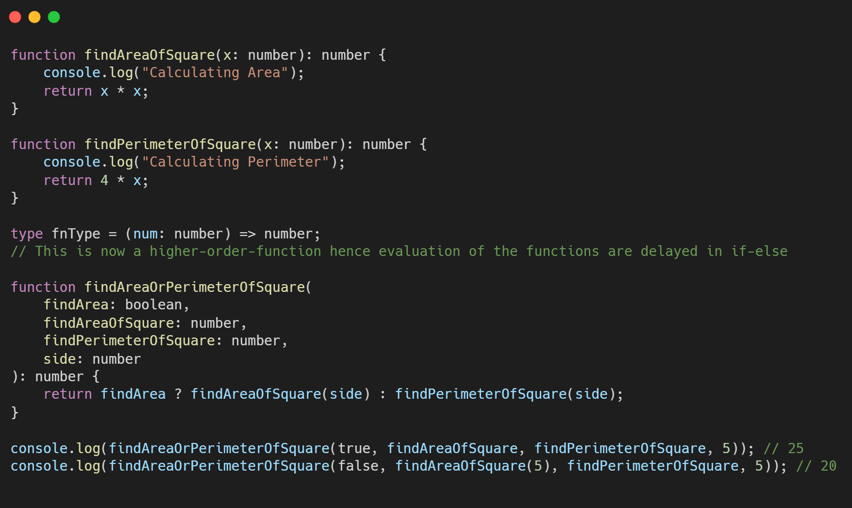 Typescript Function Example