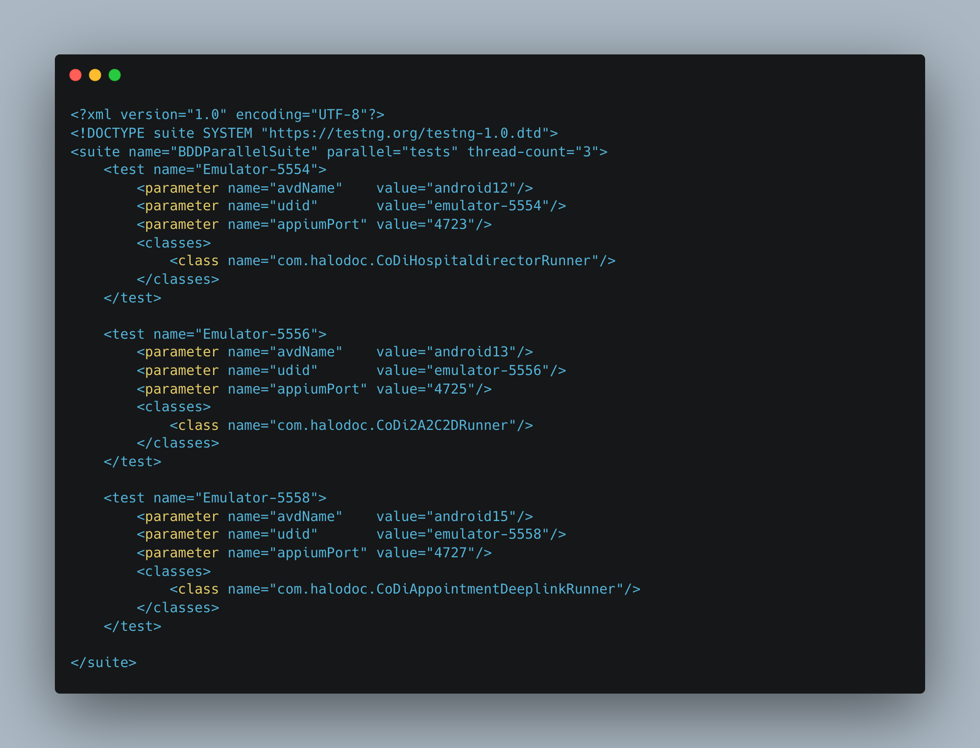 Parallel Android UI Automation